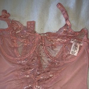 Pink lace bodysuit from OOTD Fash